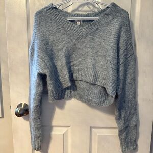 Garage Light Blue V-Neck Sweater